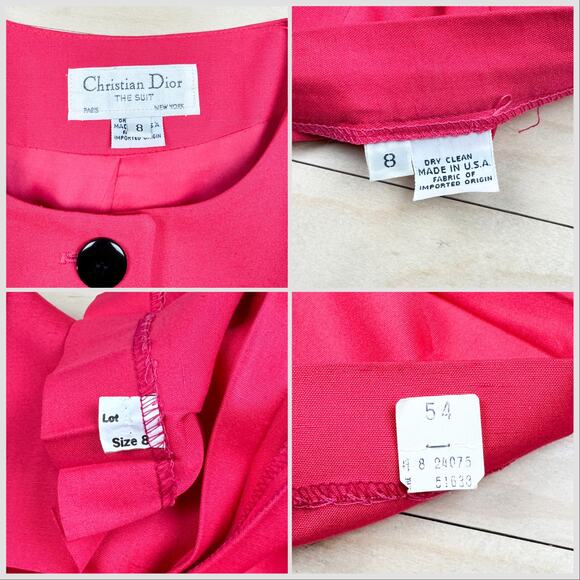 Vintage 1980s Hot Pink 2-Piece Jacket and Skirt Set - Picture 6 of 8